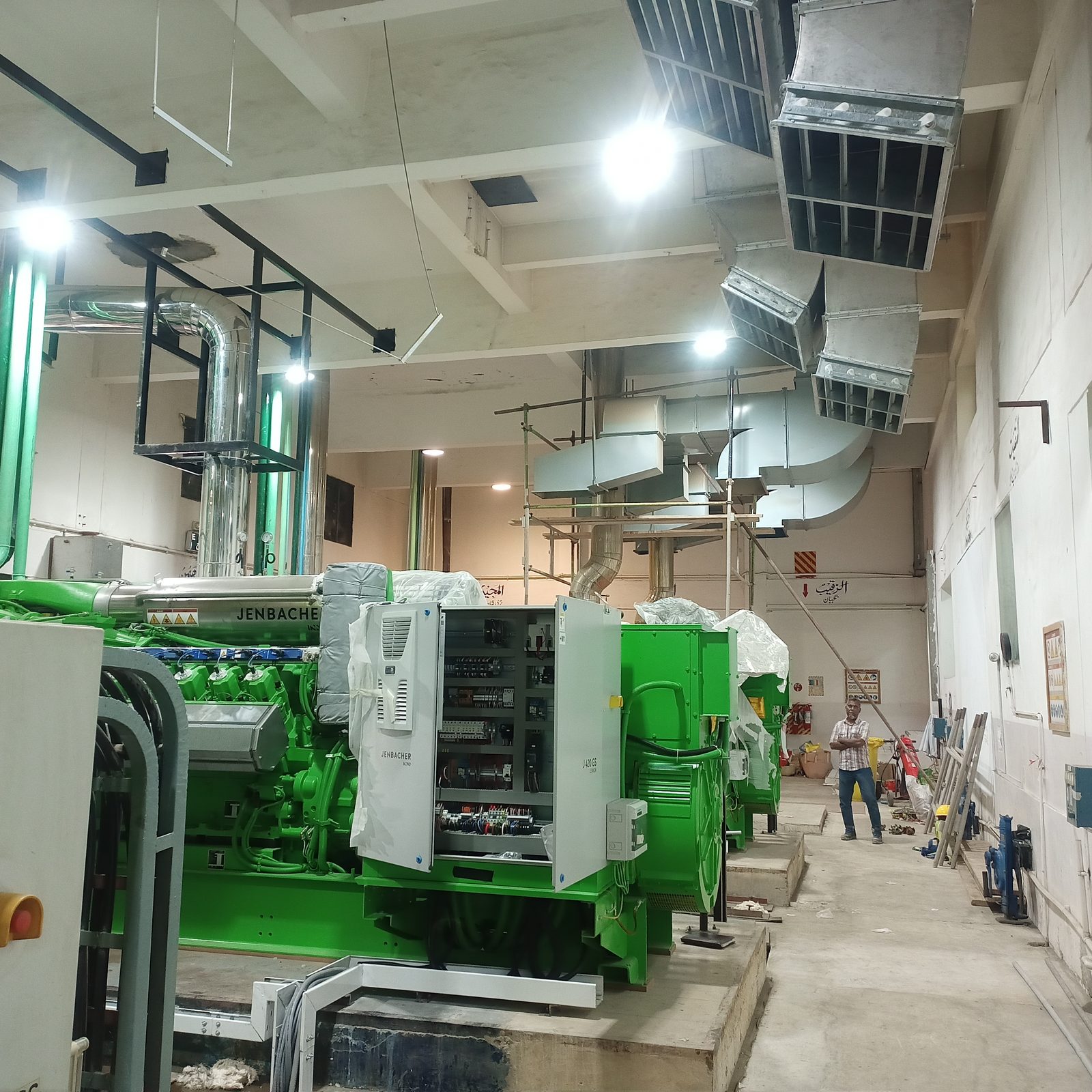 Generator room ventilation ducting installation